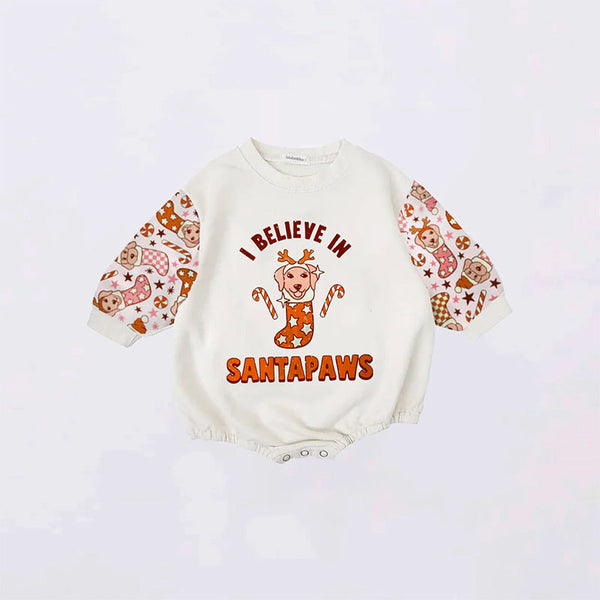 Baby I Believe In Santapaws Romper