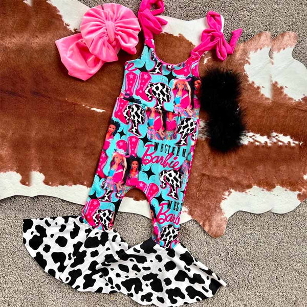 2-3Y Girl Western Jumpsuit