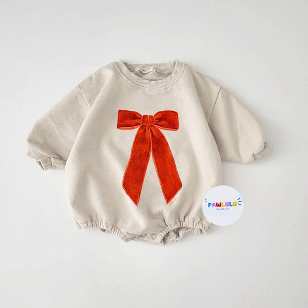 Baby Christmas Bow Romper