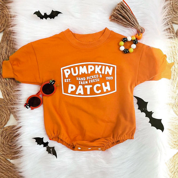 Baby PUMPKIN PATCH  Halloween Romper