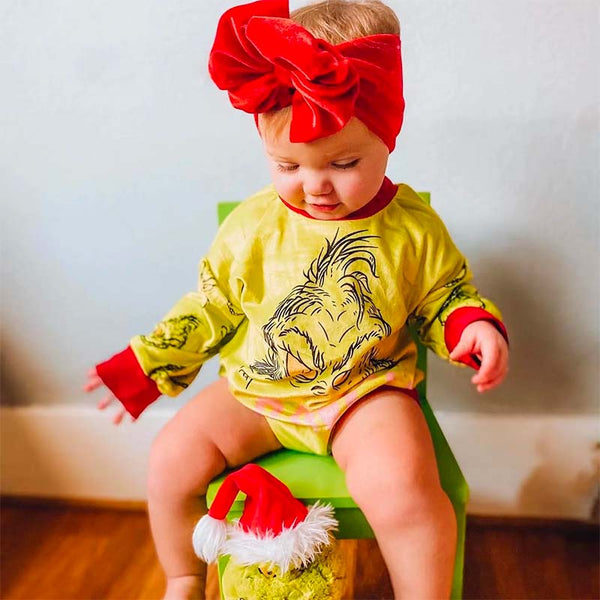 Baby Christmas Grinch Romper