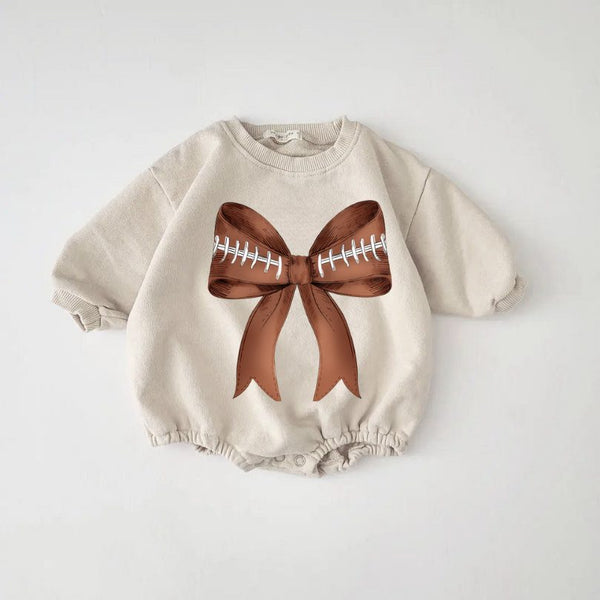 Football Bow Romper