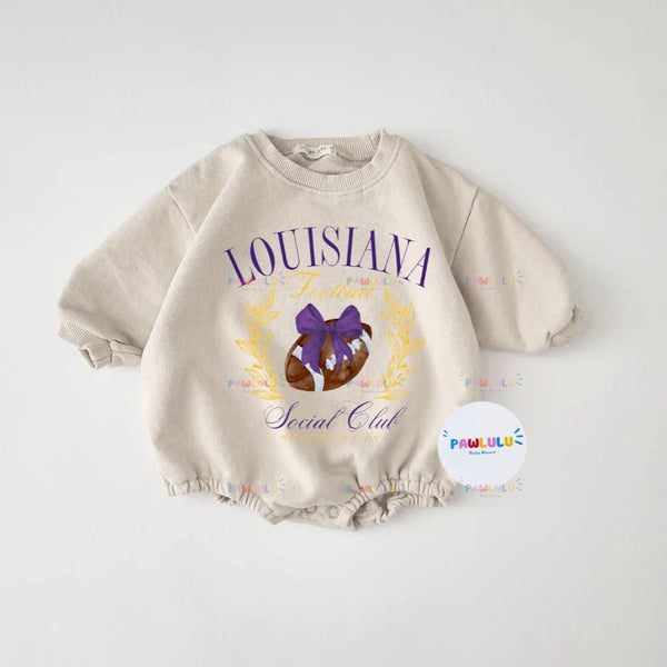 Baby Louisiana Football Romper