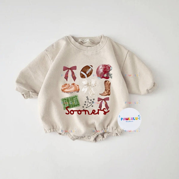 Baby SOONERS Football Romper