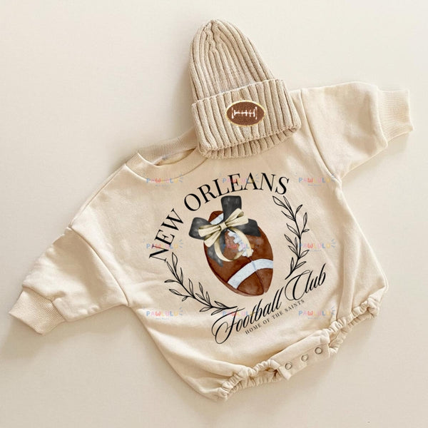 Baby ORLEANS Football Romper