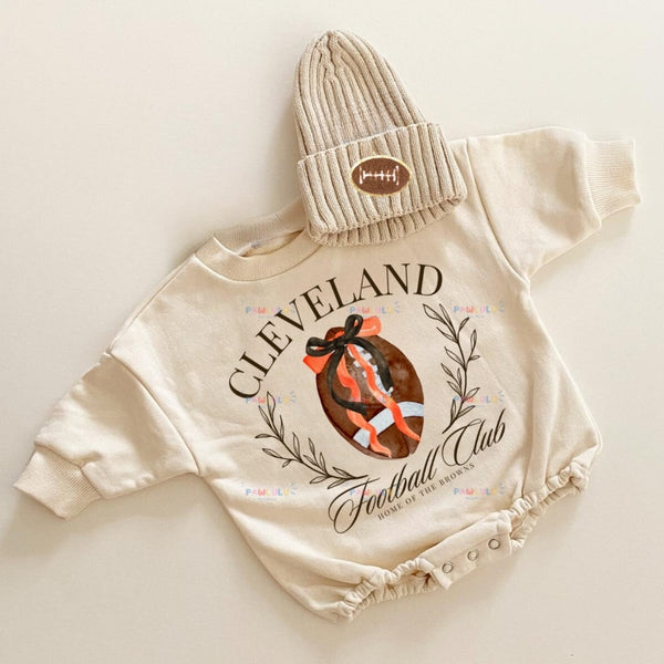 Baby CLEVELAND Football Romper