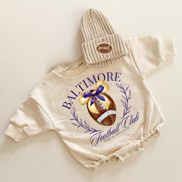 Baby BALTIMORE Football Romper