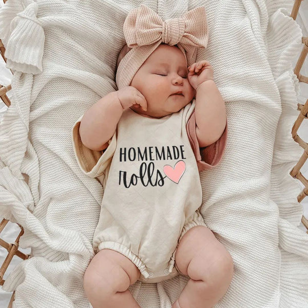 Baby Homemade Rolls Romper