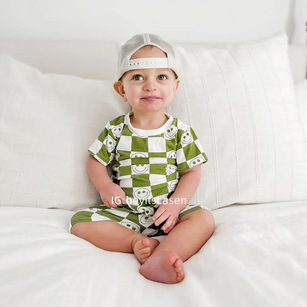 Baby Checkered Smile Set