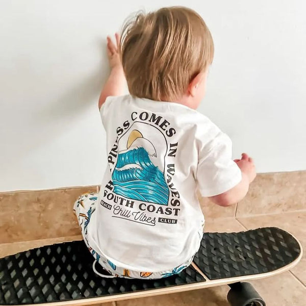 Toddler Happiness Comes in Wave Set