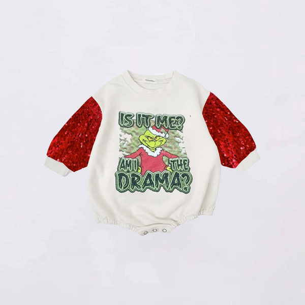 Baby Grinch Drama Romper