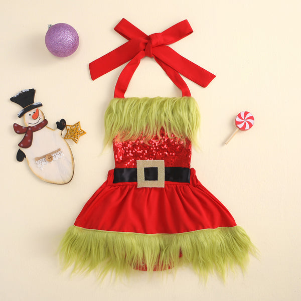 Baby Christmas Skirt Romper Pawlulu