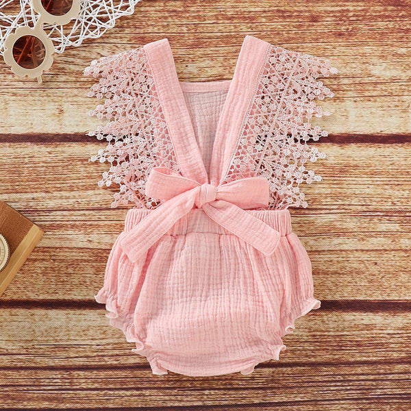 Baby Lace Cotton Romper pawlulu