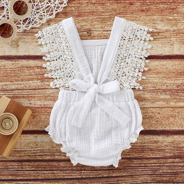 Baby Lace Cotton Romper pawlulu