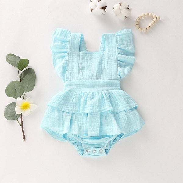 Baby Girl Cotton Linen Romper pawlulu