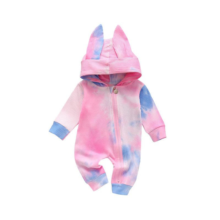 Baby Rabbit Ears Tie Dye Hooded Pawlulu