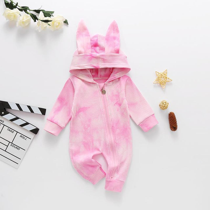 Baby Rabbit Ears Tie Dye Hooded Pawlulu