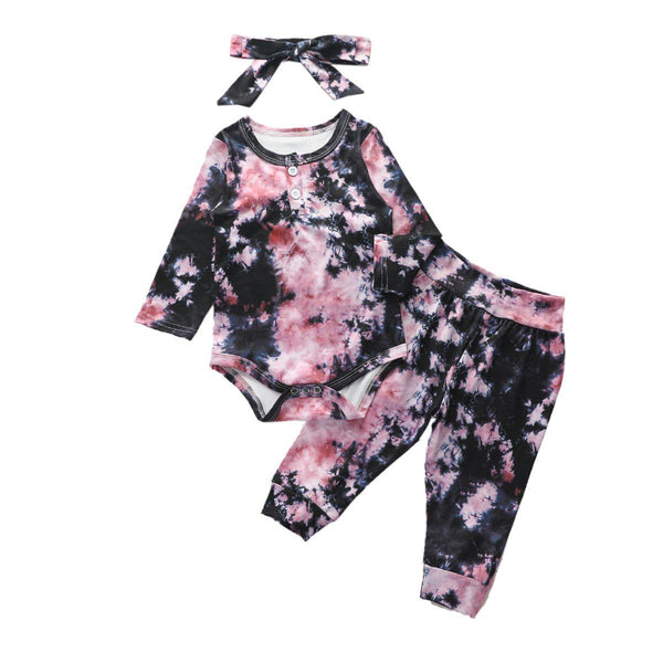 Baby Tie-dye Romper Sets Pawlulu