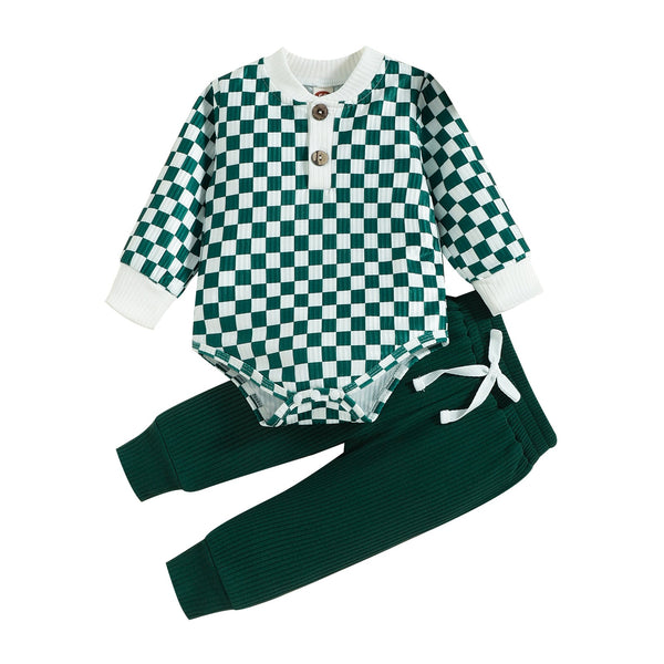 Baby Checkerboard Suit Rompers Pawlulu