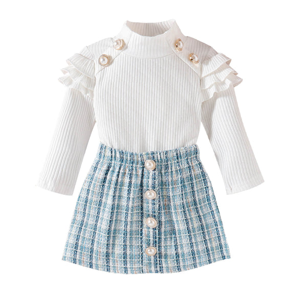 Toddler Turtleneck Skirt Set Pawlulu