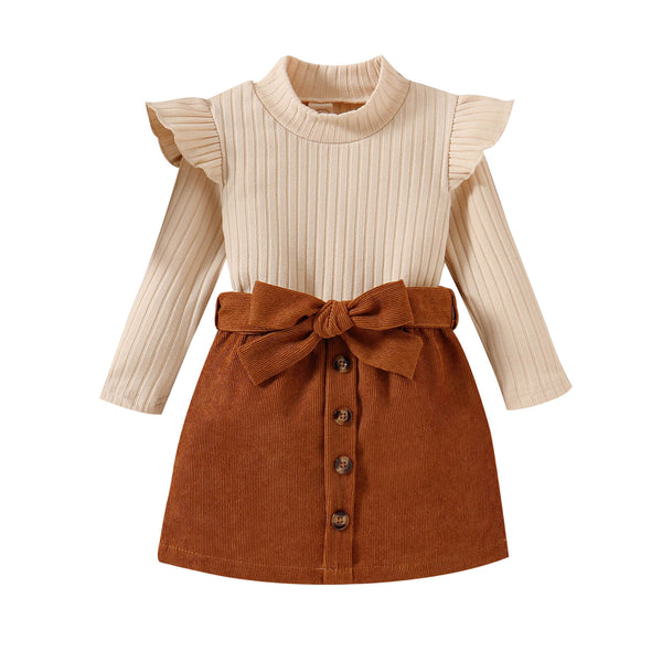 Toddler Corduroy Skirt Set Pawlulu