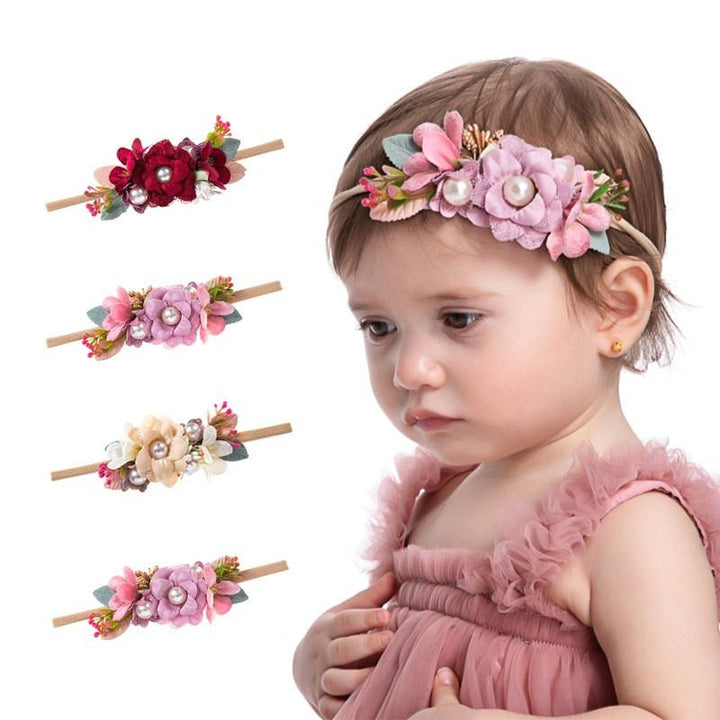 Baby Pearl Flower Headband Pawlulu