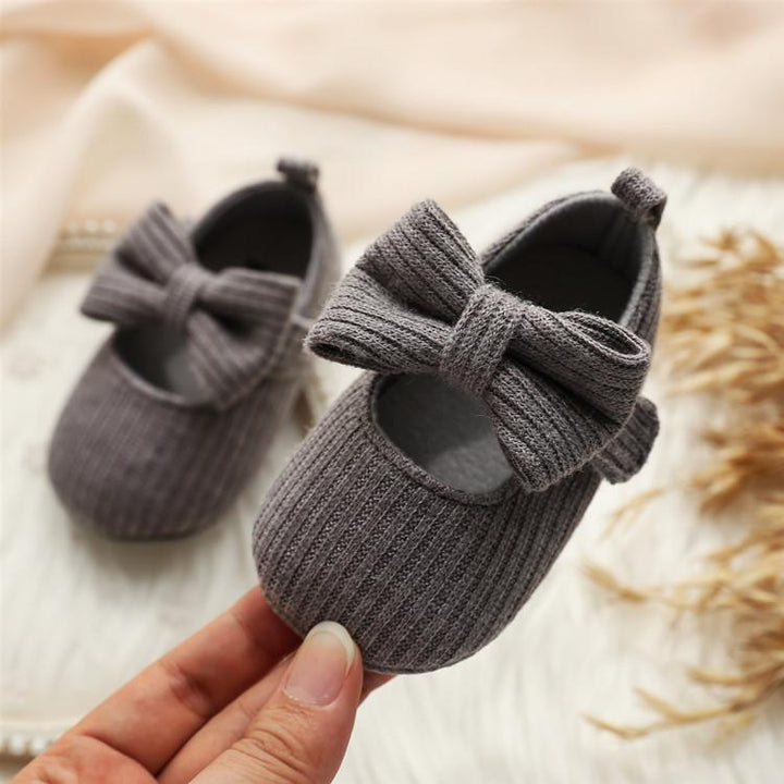 Bowknot Solid Color Baby Shoes Pawlulu