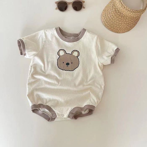 Cute Bear Print Rompers Pawlulu