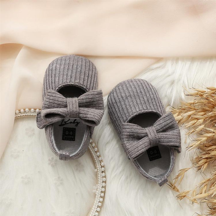 Bowknot Solid Color Baby Shoes Pawlulu