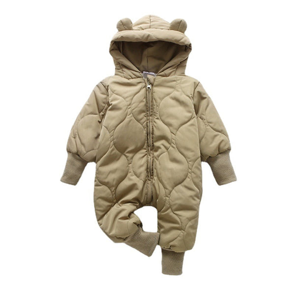 Baby Thin Bear Hooded Romper Pawlulu