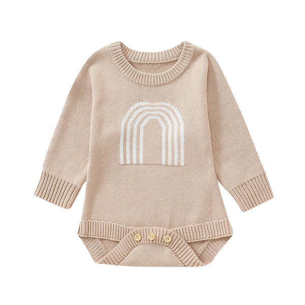 Baby Rainbow Knit Rompers Pawlulu