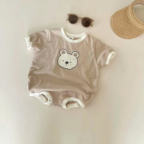 Cute Bear Print Rompers Pawlulu