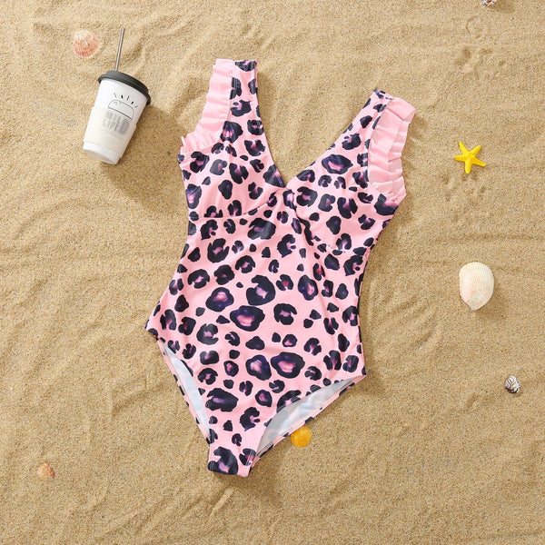 Parent-child Leopard Swimsuit Pawlulu