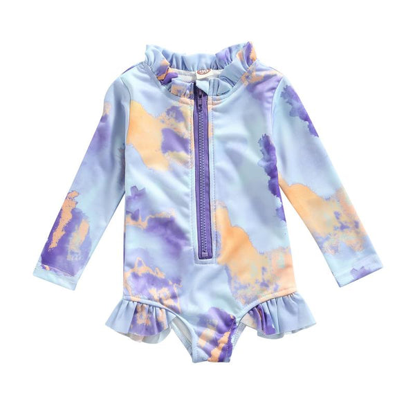 Toddler Girl Tie-Dye Swimsuit Pawlulu